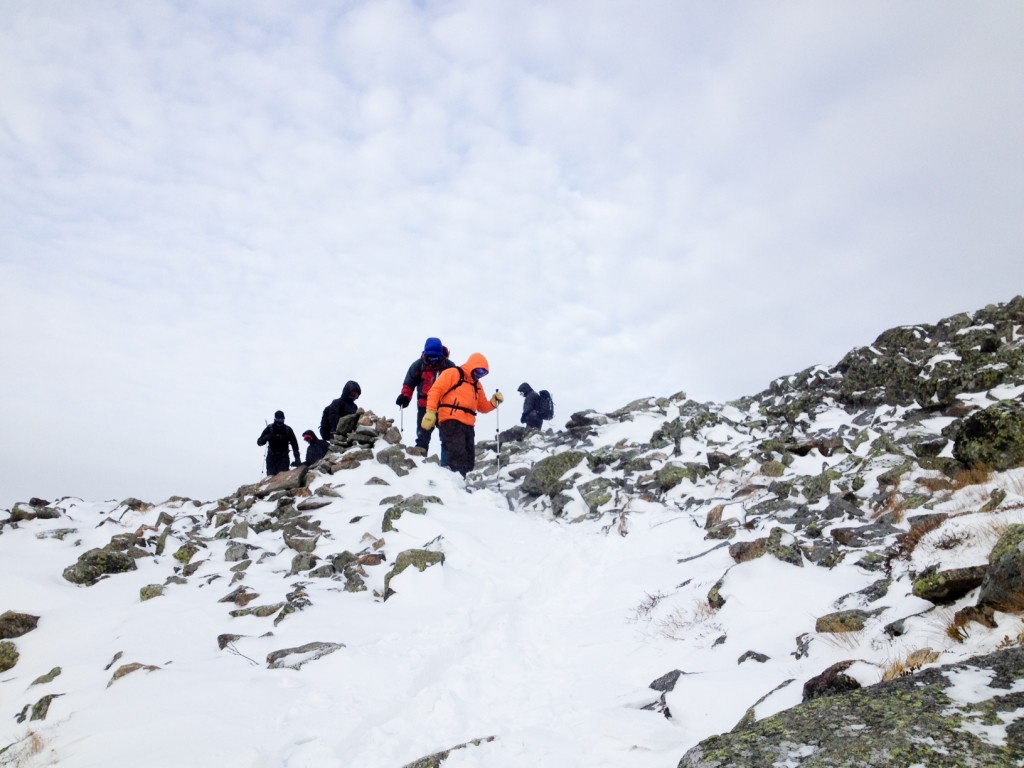 Group of Prepared Climbers on Mount Washington