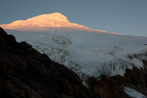 Last light on Cayambe 18,997ft