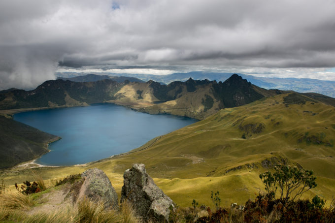 Fuya Fuya and Cerro Negro (pictured) are the remains of Mojanda Volcano. The Lake fills the volcanic crater.