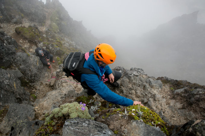 The scrambles near the top of Imbabura keep things interesting and exciting. NEM Guide Josh Klockars leads the way